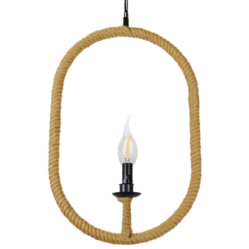 GLOBOSTAR® LINDELL 10001142 Vintage Κρεμαστό Φωτιστικό Οροφής με Ντουί 1 x E14 AC 220-240V IP20 - Μαύρο & Μπεζ - Μ35 x Π10 x Υ53cm