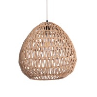GLOBOSTAR® JJENSON 00911 Boho Κρεμαστό Φωτιστικό Οροφής με Ντουί 1 x E27 AC 220-240V IP20 - Μπεζ - Μ35 x Π35 x Υ35cm