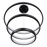 kelvo® NEMESIS KLV-101-0220-V2 Κρεμαστό Φωτιστικό Οροφής LED 120W 12000lm 180° AC 220-240V IP20 Ρυθμιζόμενο Λευκό CCT με Χειριστήριο από 2700K έως 6000K Dimmable - Lumileds SMD Chip - Μαύρο Ματ - Μ80 x Π80 x Υ80cm - 3 Χρόνια Εγγύηση