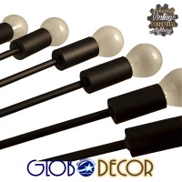 GLOBOSTAR® STAIRS 01024 Μοντέρνο Φωτιστικό Οροφής με Ντουί 26 x E27 AC 220-240V IP20 - Μαύρο - Μ80 x Π80 x Υ95cm