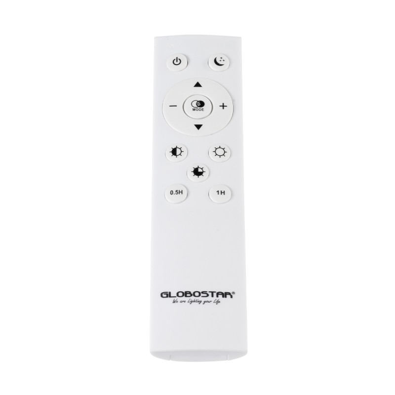 GLOBOSTAR® MORALES 61276 Μοντέρνο Κρεμαστό Φωτιστικό Οροφής LED 54W 6048lm 300° AC 220-240V IP20 Ρυθμιζόμενο Λευκό CCT με Χειριστήριο από 2700K έως 6000K Dimmable - Lumileds SMD Chip - Λευκό Ματ - Μ90 x Π14 x Υ14cm - 3 Χρόνια Εγγύηση
