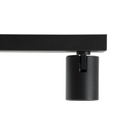 GLOBOSTAR® LEONARDO 60346 Μοντέρνο Φωτιστικό Οροφής LED 20W 2400lm 60° AC 220-240V IP20 Φυσικό Λευκό 4500K - Bridgelux COB - Μαύρο - Μ32 x Π7 x Υ11.8cm - 5 Χρόνια Εγγύηση