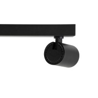GLOBOSTAR® LEONARDO 60346 Μοντέρνο Φωτιστικό Οροφής LED 20W 2400lm 60° AC 220-240V IP20 Φυσικό Λευκό 4500K - Bridgelux COB - Μαύρο - Μ32 x Π7 x Υ11.8cm - 5 Χρόνια Εγγύηση