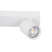 GLOBOSTAR® LEONARDO 60347 Μοντέρνο Φωτιστικό Οροφής LED 20W 2400lm 60° AC 220-240V IP20 Φυσικό Λευκό 4500K - Bridgelux COB - Λευκό - Μ32 x Π7 x Υ11.8cm - 5 Χρόνια Εγγύηση