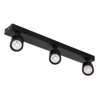GLOBOSTAR® LEONARDO 60348 Μοντέρνο Φωτιστικό Οροφής LED 30W 3600lm 60° AC 220-240V IP20 Φυσικό Λευκό 4500K - Bridgelux COB - Μαύρο - Μ52 x Π7 x Υ11.8cm - 5 Χρόνια Εγγύηση