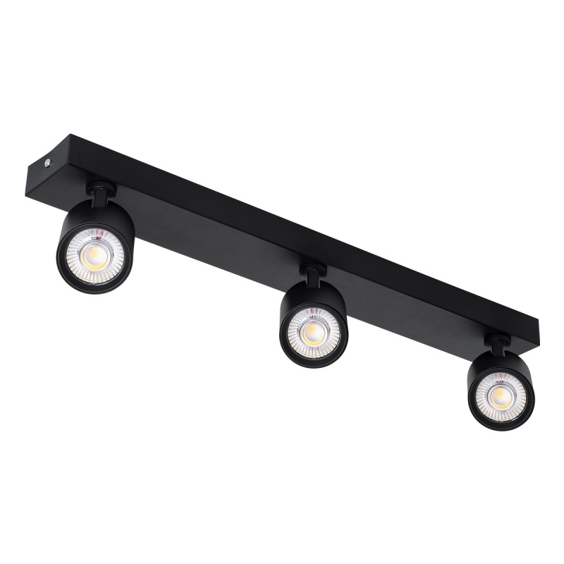 GLOBOSTAR® LEONARDO 60348 Μοντέρνο Φωτιστικό Οροφής LED 30W 3600lm 60° AC 220-240V IP20 Φυσικό Λευκό 4500K - Bridgelux COB - Μαύρο - Μ52 x Π7 x Υ11.8cm - 5 Χρόνια Εγγύηση