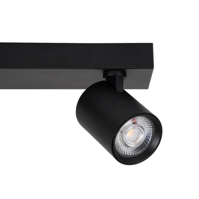 GLOBOSTAR® LEONARDO 60348 Μοντέρνο Φωτιστικό Οροφής LED 30W 3600lm 60° AC 220-240V IP20 Φυσικό Λευκό 4500K - Bridgelux COB - Μαύρο - Μ52 x Π7 x Υ11.8cm - 5 Χρόνια Εγγύηση
