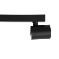 GLOBOSTAR® LEONARDO 60348 Μοντέρνο Φωτιστικό Οροφής LED 30W 3600lm 60° AC 220-240V IP20 Φυσικό Λευκό 4500K - Bridgelux COB - Μαύρο - Μ52 x Π7 x Υ11.8cm - 5 Χρόνια Εγγύηση