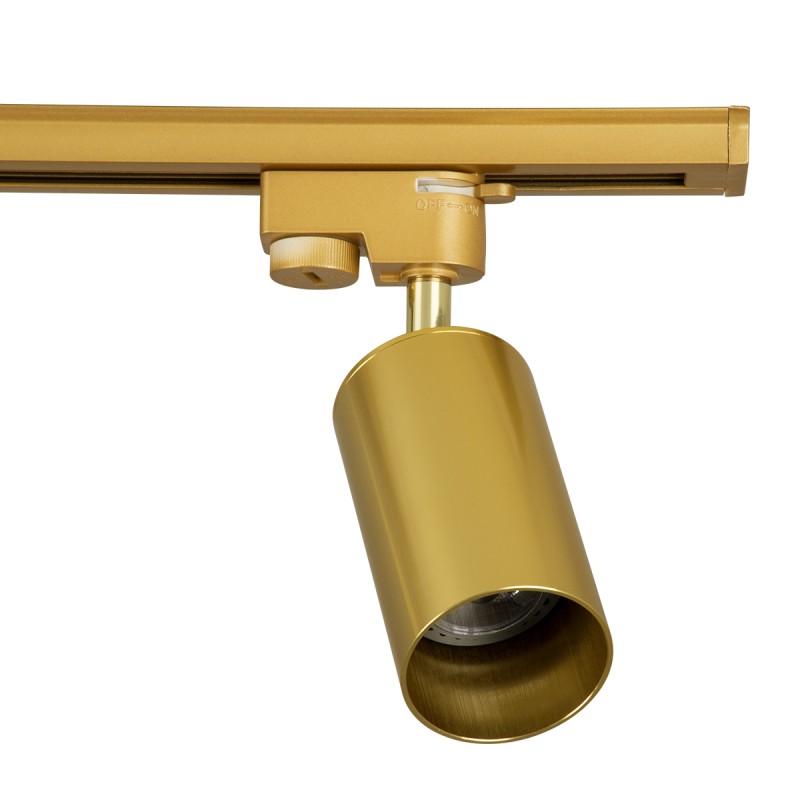 GLOBOSTAR® LEO 60360 Μοντέρνο Φωτιστικό Οροφής με Ντουί 4 x GU10 AC 220-240V IP20 - Χρυσό Πλατίνα - Μ100 x Π6 x Υ20cm
