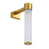 GLOBOSTAR® ELSA 60405 Μοντέρνο Φωτιστικό Τοίχου - Απλίκα Καθρέπτη Μπάνιου με Ντουί 1 x G9 AC 220-240V IP44 - Χρυσό & Λευκό - Μ3.5 x Π13.5 x Υ20cm