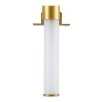 GLOBOSTAR® ELSA 60405 Μοντέρνο Φωτιστικό Τοίχου - Απλίκα Καθρέπτη Μπάνιου με Ντουί 1 x G9 AC 220-240V IP44 - Χρυσό & Λευκό - Μ3.5 x Π13.5 x Υ20cm