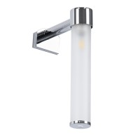 GLOBOSTAR® ELSA 60406 Μοντέρνο Φωτιστικό Τοίχου - Απλίκα Καθρέπτη Μπάνιου με Ντουί 1 x G9 AC 220-240V IP44 - Νίκελ Χρώμιο & Λευκό - Μ3.5 x Π13.5 x Υ20cm