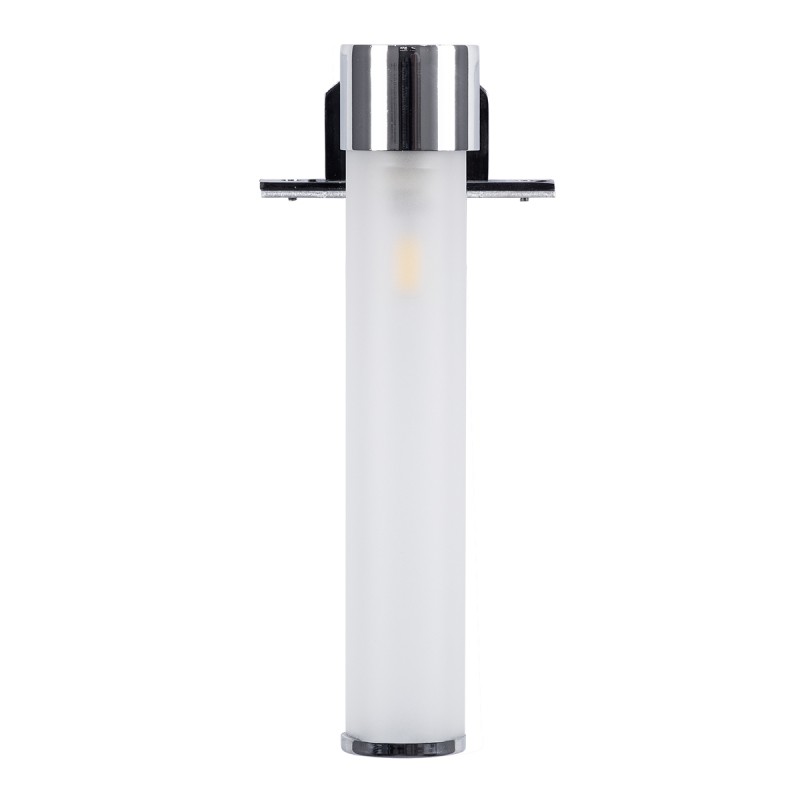 GLOBOSTAR® ELSA 60406 Μοντέρνο Φωτιστικό Τοίχου - Απλίκα Καθρέπτη Μπάνιου με Ντουί 1 x G9 AC 220-240V IP44 - Νίκελ Χρώμιο & Λευκό - Μ3.5 x Π13.5 x Υ20cm