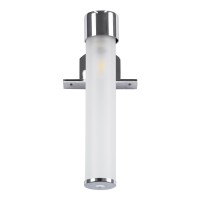 GLOBOSTAR® ELSA 60406 Μοντέρνο Φωτιστικό Τοίχου - Απλίκα Καθρέπτη Μπάνιου με Ντουί 1 x G9 AC 220-240V IP44 - Νίκελ Χρώμιο & Λευκό - Μ3.5 x Π13.5 x Υ20cm