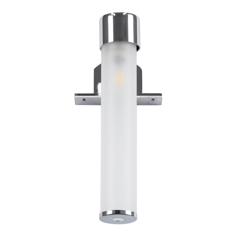 GLOBOSTAR® ELSA 60406 Μοντέρνο Φωτιστικό Τοίχου - Απλίκα Καθρέπτη Μπάνιου με Ντουί 1 x G9 AC 220-240V IP44 - Νίκελ Χρώμιο & Λευκό - Μ3.5 x Π13.5 x Υ20cm