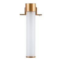 GLOBOSTAR® ELSA 60407 Μοντέρνο Φωτιστικό Τοίχου - Απλίκα Καθρέπτη Μπάνιου με Ντουί 1 x G9 AC 220-240V IP44 - Χάλκινο & Λευκό - Μ3.5 x Π13.5 x Υ20cm