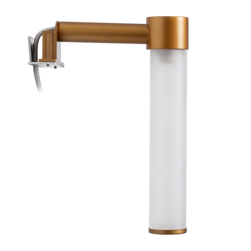 GLOBOSTAR® ELSA 60407 Μοντέρνο Φωτιστικό Τοίχου - Απλίκα Καθρέπτη Μπάνιου με Ντουί 1 x G9 AC 220-240V IP44 - Χάλκινο & Λευκό - Μ3.5 x Π13.5 x Υ20cm