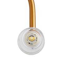 GLOBOSTAR® PAOLA 60419 Μοντέρνο Φωτιστικό Τοίχου - Απλίκα Καθρέπτη Μπάνιου με Ντουί 2 x G9 AC 220-240V IP44 - Χάλκινο & Λευκό - Μ31 x Π16 x Υ15cm