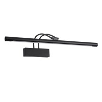 GLOBOSTAR® LAURA 60424 Μοντέρνο Φωτιστικό Τοίχου - Απλίκα Καθρέπτη Μπάνιου LED 12W 1400lm 120° AC 220-240V IP44 Φυσικό Λευκό 4500K - Lumileds SMD Chip & TÜV SÜD Driver - Μαύρο Ματ - Μ60 x Π27 x Υ13cm - 3 Χρόνια Εγγύηση