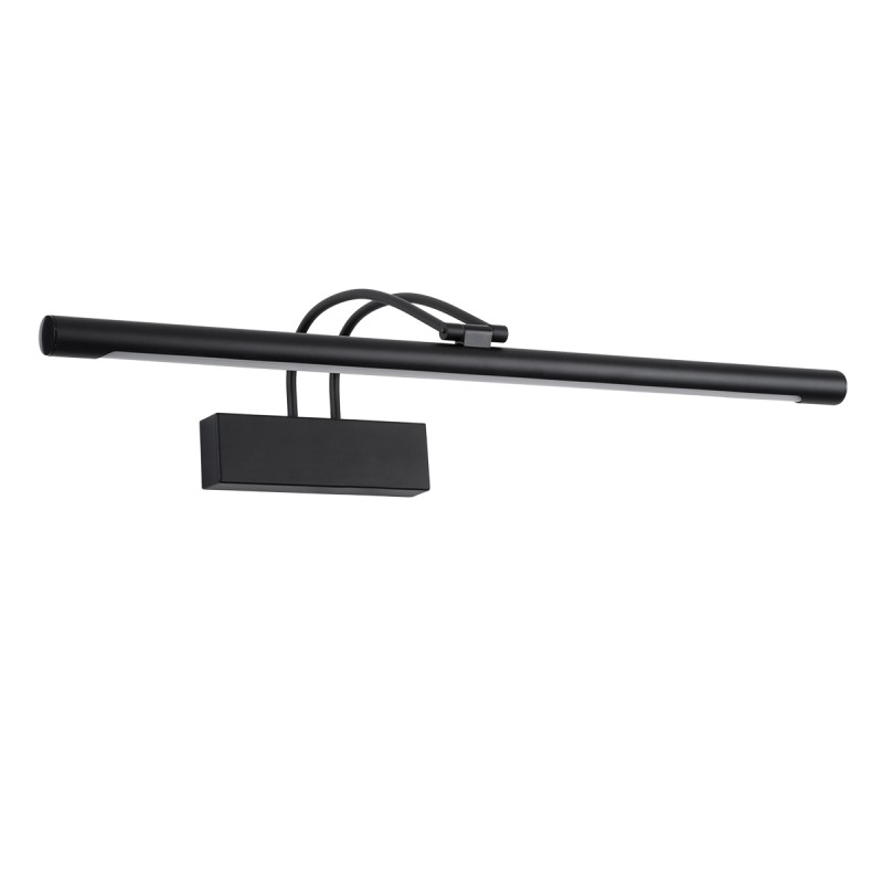 GLOBOSTAR® LAURA 60424 Μοντέρνο Φωτιστικό Τοίχου - Απλίκα Καθρέπτη Μπάνιου LED 12W 1400lm 120° AC 220-240V IP44 Φυσικό Λευκό 4500K - Lumileds SMD Chip & TÜV SÜD Driver - Μαύρο Ματ - Μ60 x Π27 x Υ13cm - 3 Χρόνια Εγγύηση