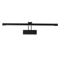 GLOBOSTAR® LAURA 60424 Μοντέρνο Φωτιστικό Τοίχου - Απλίκα Καθρέπτη Μπάνιου LED 12W 1400lm 120° AC 220-240V IP44 Φυσικό Λευκό 4500K - Lumileds SMD Chip & TÜV SÜD Driver - Μαύρο Ματ - Μ60 x Π27 x Υ13cm - 3 Χρόνια Εγγύηση