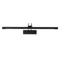 GLOBOSTAR® LAURA 60424 Μοντέρνο Φωτιστικό Τοίχου - Απλίκα Καθρέπτη Μπάνιου LED 12W 1400lm 120° AC 220-240V IP44 Φυσικό Λευκό 4500K - Lumileds SMD Chip & TÜV SÜD Driver - Μαύρο Ματ - Μ60 x Π27 x Υ13cm - 3 Χρόνια Εγγύηση