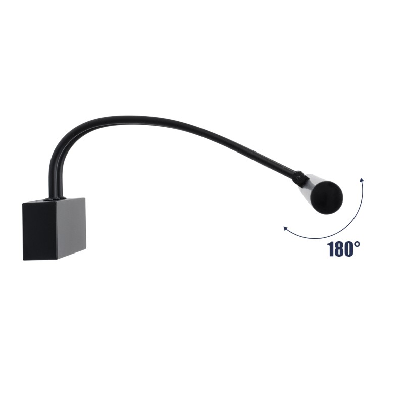 GLOBOSTAR® LAURA 60424 Μοντέρνο Φωτιστικό Τοίχου - Απλίκα Καθρέπτη Μπάνιου LED 12W 1400lm 120° AC 220-240V IP44 Φυσικό Λευκό 4500K - Lumileds SMD Chip & TÜV SÜD Driver - Μαύρο Ματ - Μ60 x Π27 x Υ13cm - 3 Χρόνια Εγγύηση