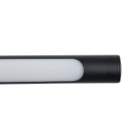 GLOBOSTAR® LAURA 60424 Μοντέρνο Φωτιστικό Τοίχου - Απλίκα Καθρέπτη Μπάνιου LED 12W 1400lm 120° AC 220-240V IP44 Φυσικό Λευκό 4500K - Lumileds SMD Chip & TÜV SÜD Driver - Μαύρο Ματ - Μ60 x Π27 x Υ13cm - 3 Χρόνια Εγγύηση
