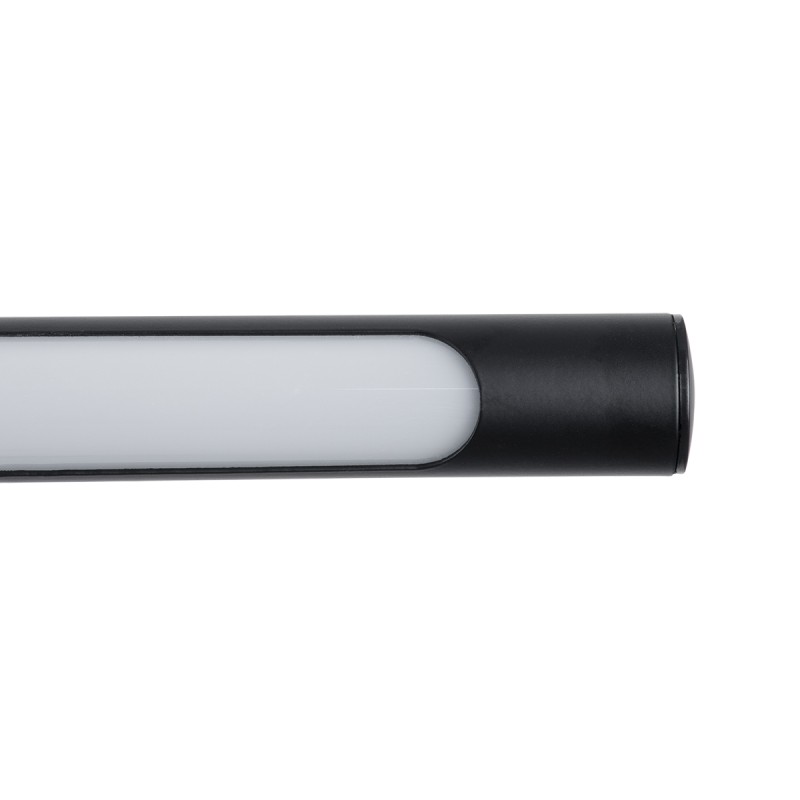 GLOBOSTAR® LAURA 60424 Μοντέρνο Φωτιστικό Τοίχου - Απλίκα Καθρέπτη Μπάνιου LED 12W 1400lm 120° AC 220-240V IP44 Φυσικό Λευκό 4500K - Lumileds SMD Chip & TÜV SÜD Driver - Μαύρο Ματ - Μ60 x Π27 x Υ13cm - 3 Χρόνια Εγγύηση