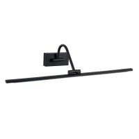 GLOBOSTAR® MIRA 60432 Μοντέρνο Φωτιστικό Τοίχου - Απλίκα Καθρέπτη Μπάνιου LED 12W 1400lm 120° AC 220-240V IP44 Φυσικό Λευκό 4500K - Lumileds SMD Chip & TÜV SÜD Driver - Μαύρο Ματ - Μ60 x Π20 x Υ13cm - 3 Χρόνια Εγγύηση