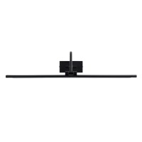 GLOBOSTAR® MIRA 60432 Μοντέρνο Φωτιστικό Τοίχου - Απλίκα Καθρέπτη Μπάνιου LED 12W 1400lm 120° AC 220-240V IP44 Φυσικό Λευκό 4500K - Lumileds SMD Chip & TÜV SÜD Driver - Μαύρο Ματ - Μ60 x Π20 x Υ13cm - 3 Χρόνια Εγγύηση