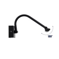 GLOBOSTAR® MIRA 60432 Μοντέρνο Φωτιστικό Τοίχου - Απλίκα Καθρέπτη Μπάνιου LED 12W 1400lm 120° AC 220-240V IP44 Φυσικό Λευκό 4500K - Lumileds SMD Chip & TÜV SÜD Driver - Μαύρο Ματ - Μ60 x Π20 x Υ13cm - 3 Χρόνια Εγγύηση
