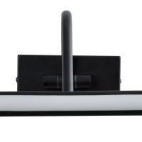 GLOBOSTAR® MIRA 60432 Μοντέρνο Φωτιστικό Τοίχου - Απλίκα Καθρέπτη Μπάνιου LED 12W 1400lm 120° AC 220-240V IP44 Φυσικό Λευκό 4500K - Lumileds SMD Chip & TÜV SÜD Driver - Μαύρο Ματ - Μ60 x Π20 x Υ13cm - 3 Χρόνια Εγγύηση