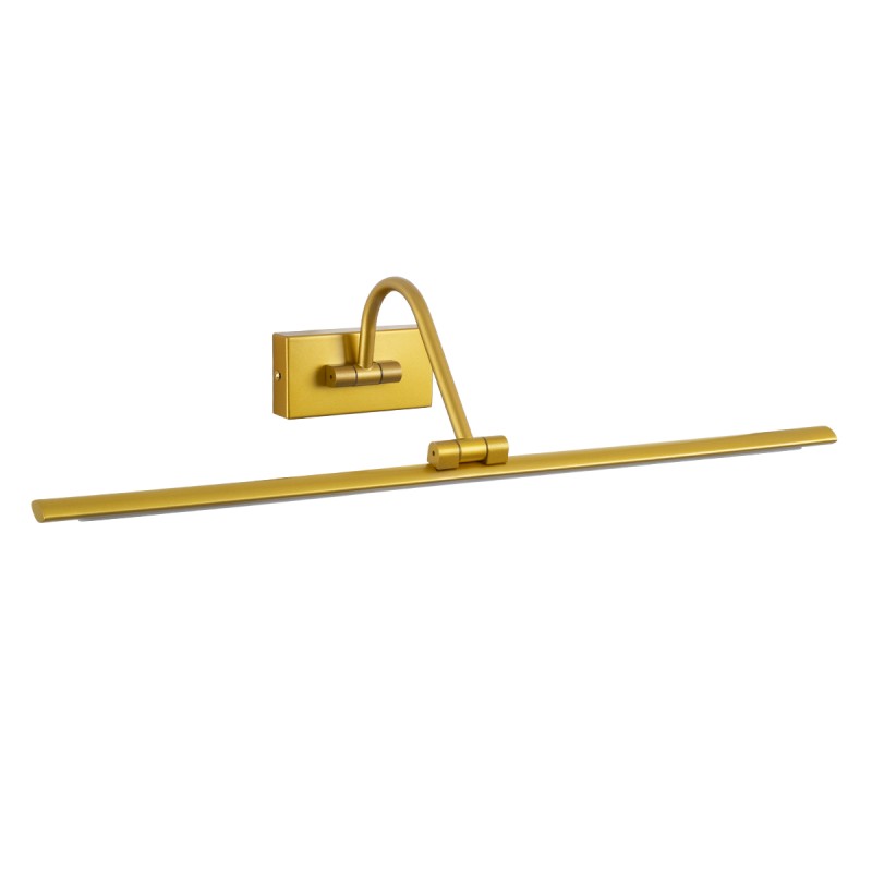 GLOBOSTAR® MIRA 60433 Μοντέρνο Φωτιστικό Τοίχου - Απλίκα Καθρέπτη Μπάνιου LED 12W 1400lm 120° AC 220-240V IP44 Φυσικό Λευκό 4500K - Lumileds SMD Chip & TÜV SÜD Driver - Χρυσό - Μ60 x Π20 x Υ13cm - 3 Χρόνια Εγγύηση
