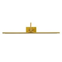GLOBOSTAR® MIRA 60433 Μοντέρνο Φωτιστικό Τοίχου - Απλίκα Καθρέπτη Μπάνιου LED 12W 1400lm 120° AC 220-240V IP44 Φυσικό Λευκό 4500K - Lumileds SMD Chip & TÜV SÜD Driver - Χρυσό - Μ60 x Π20 x Υ13cm - 3 Χρόνια Εγγύηση