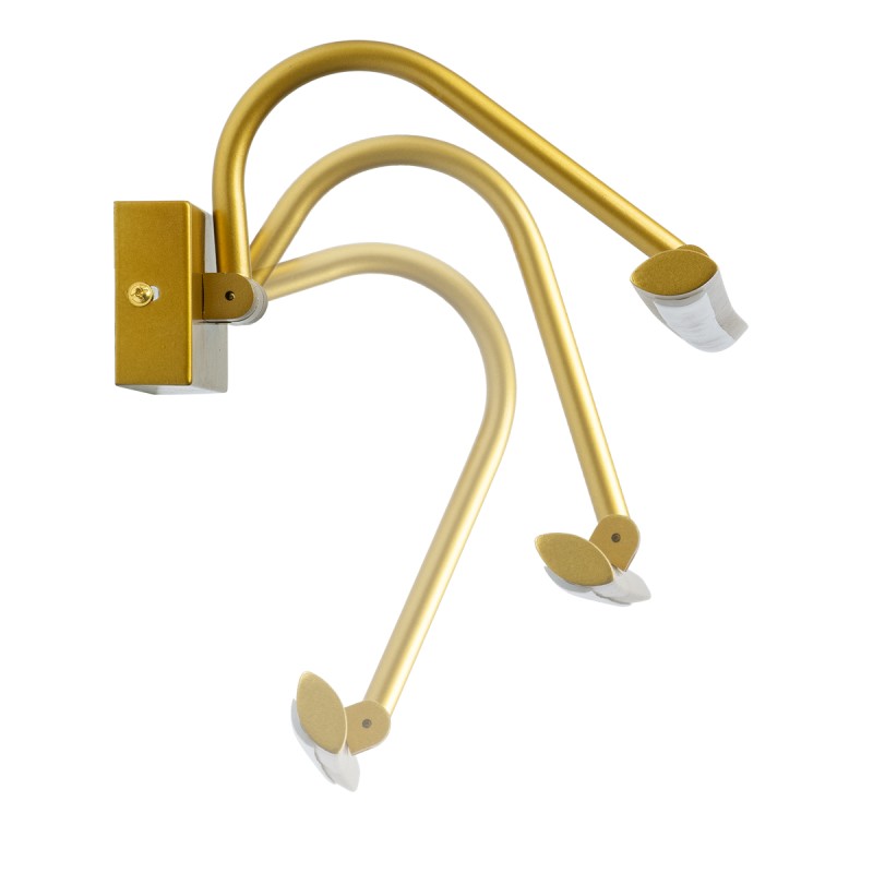 GLOBOSTAR® MIRA 60433 Μοντέρνο Φωτιστικό Τοίχου - Απλίκα Καθρέπτη Μπάνιου LED 12W 1400lm 120° AC 220-240V IP44 Φυσικό Λευκό 4500K - Lumileds SMD Chip & TÜV SÜD Driver - Χρυσό - Μ60 x Π20 x Υ13cm - 3 Χρόνια Εγγύηση