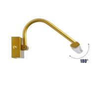 GLOBOSTAR® MIRA 60433 Μοντέρνο Φωτιστικό Τοίχου - Απλίκα Καθρέπτη Μπάνιου LED 12W 1400lm 120° AC 220-240V IP44 Φυσικό Λευκό 4500K - Lumileds SMD Chip & TÜV SÜD Driver - Χρυσό - Μ60 x Π20 x Υ13cm - 3 Χρόνια Εγγύηση