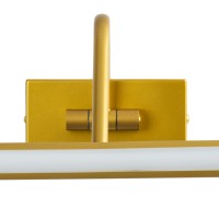 GLOBOSTAR® MIRA 60433 Μοντέρνο Φωτιστικό Τοίχου - Απλίκα Καθρέπτη Μπάνιου LED 12W 1400lm 120° AC 220-240V IP44 Φυσικό Λευκό 4500K - Lumileds SMD Chip & TÜV SÜD Driver - Χρυσό - Μ60 x Π20 x Υ13cm - 3 Χρόνια Εγγύηση