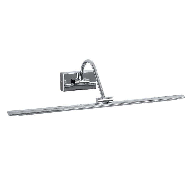 GLOBOSTAR® MIRA 60434 Μοντέρνο Φωτιστικό Τοίχου - Απλίκα Καθρέπτη Μπάνιου LED 12W 1400lm 120° AC 220-240V IP44 Φυσικό Λευκό 4500K - Lumileds SMD Chip & TÜV SÜD Driver - Νίκελ Χρώμιο - Μ60 x Π20 x Υ13cm - 3 Χρόνια Εγγύηση