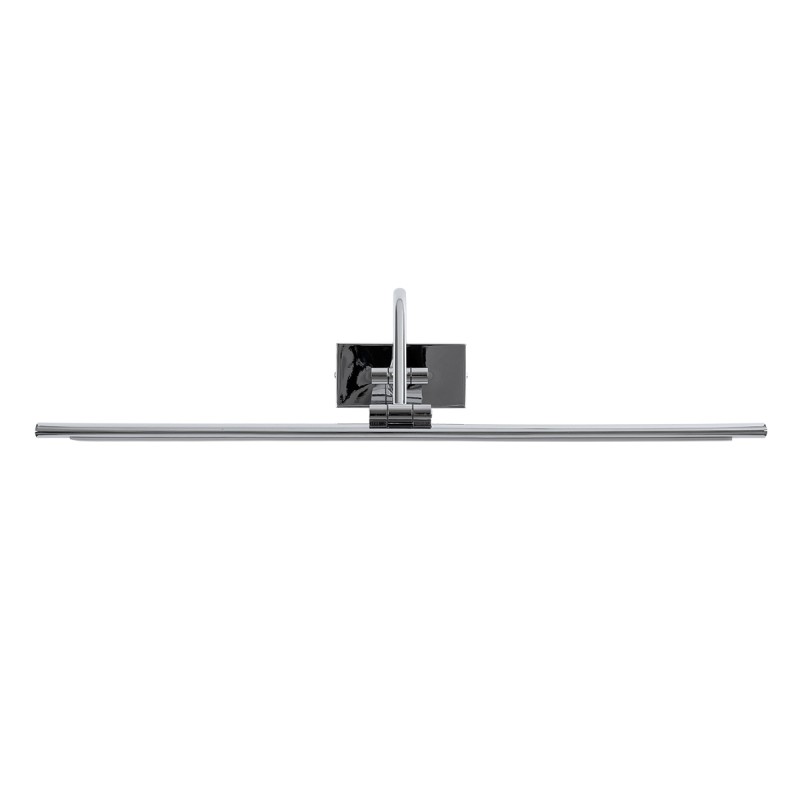 GLOBOSTAR® MIRA 60434 Μοντέρνο Φωτιστικό Τοίχου - Απλίκα Καθρέπτη Μπάνιου LED 12W 1400lm 120° AC 220-240V IP44 Φυσικό Λευκό 4500K - Lumileds SMD Chip & TÜV SÜD Driver - Νίκελ Χρώμιο - Μ60 x Π20 x Υ13cm - 3 Χρόνια Εγγύηση
