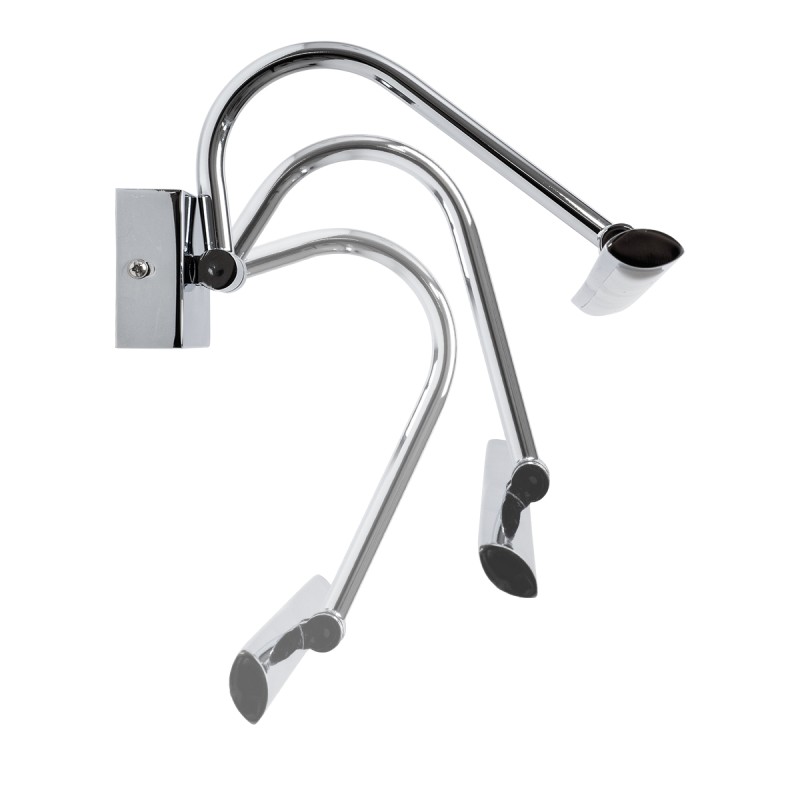 GLOBOSTAR® MIRA 60434 Μοντέρνο Φωτιστικό Τοίχου - Απλίκα Καθρέπτη Μπάνιου LED 12W 1400lm 120° AC 220-240V IP44 Φυσικό Λευκό 4500K - Lumileds SMD Chip & TÜV SÜD Driver - Νίκελ Χρώμιο - Μ60 x Π20 x Υ13cm - 3 Χρόνια Εγγύηση