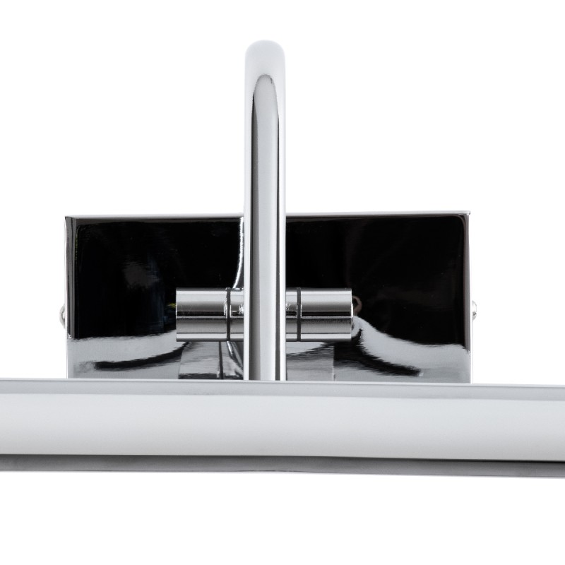 GLOBOSTAR® MIRA 60434 Μοντέρνο Φωτιστικό Τοίχου - Απλίκα Καθρέπτη Μπάνιου LED 12W 1400lm 120° AC 220-240V IP44 Φυσικό Λευκό 4500K - Lumileds SMD Chip & TÜV SÜD Driver - Νίκελ Χρώμιο - Μ60 x Π20 x Υ13cm - 3 Χρόνια Εγγύηση
