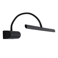 GLOBOSTAR® TROIS 60436 Μοντέρνο Φωτιστικό Τοίχου - Απλίκα Καθρέπτη Μπάνιου LED 12W 1400lm 120° AC 220-240V IP44 Φυσικό Λευκό 4500K - Lumileds SMD Chip & TÜV SÜD Driver - Μαύρο Ματ - Μ60 x Π24 x Υ18cm - 3 Χρόνια Εγγύηση