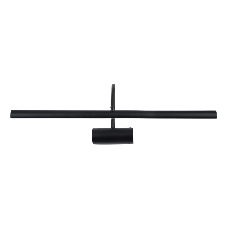 GLOBOSTAR® TROIS 60436 Μοντέρνο Φωτιστικό Τοίχου - Απλίκα Καθρέπτη Μπάνιου LED 12W 1400lm 120° AC 220-240V IP44 Φυσικό Λευκό 4500K - Lumileds SMD Chip & TÜV SÜD Driver - Μαύρο Ματ - Μ60 x Π24 x Υ18cm - 3 Χρόνια Εγγύηση