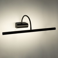 GLOBOSTAR® TROIS 60436 Μοντέρνο Φωτιστικό Τοίχου - Απλίκα Καθρέπτη Μπάνιου LED 12W 1400lm 120° AC 220-240V IP44 Φυσικό Λευκό 4500K - Lumileds SMD Chip & TÜV SÜD Driver - Μαύρο Ματ - Μ60 x Π24 x Υ18cm - 3 Χρόνια Εγγύηση