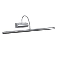 GLOBOSTAR® TROIS 60438 Μοντέρνο Φωτιστικό Τοίχου - Απλίκα Καθρέπτη Μπάνιου LED 12W 1400lm 120° AC 220-240V IP44 Φυσικό Λευκό 4500K - Lumileds SMD Chip & TÜV SÜD Driver - Νίκελ Χρώμιο - Μ60 x Π24 x Υ18cm - 3 Χρόνια Εγγύηση