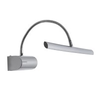 GLOBOSTAR® TROIS 60438 Μοντέρνο Φωτιστικό Τοίχου - Απλίκα Καθρέπτη Μπάνιου LED 12W 1400lm 120° AC 220-240V IP44 Φυσικό Λευκό 4500K - Lumileds SMD Chip & TÜV SÜD Driver - Νίκελ Χρώμιο - Μ60 x Π24 x Υ18cm - 3 Χρόνια Εγγύηση