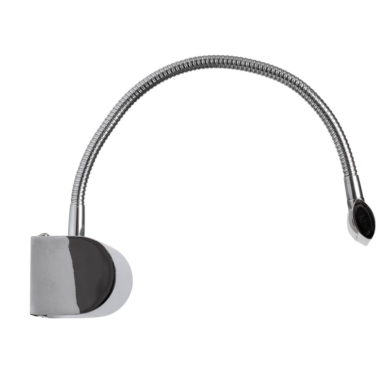 GLOBOSTAR® TROIS 60438 Μοντέρνο Φωτιστικό Τοίχου - Απλίκα Καθρέπτη Μπάνιου LED 12W 1400lm 120° AC 220-240V IP44 Φυσικό Λευκό 4500K - Lumileds SMD Chip & TÜV SÜD Driver - Νίκελ Χρώμιο - Μ60 x Π24 x Υ18cm - 3 Χρόνια Εγγύηση