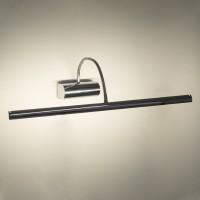 GLOBOSTAR® TROIS 60438 Μοντέρνο Φωτιστικό Τοίχου - Απλίκα Καθρέπτη Μπάνιου LED 12W 1400lm 120° AC 220-240V IP44 Φυσικό Λευκό 4500K - Lumileds SMD Chip & TÜV SÜD Driver - Νίκελ Χρώμιο - Μ60 x Π24 x Υ18cm - 3 Χρόνια Εγγύηση