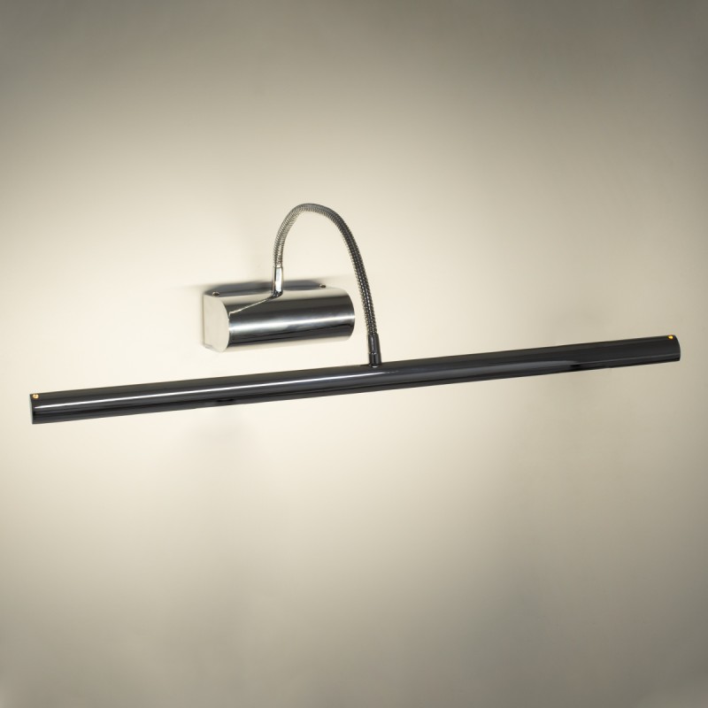 GLOBOSTAR® TROIS 60438 Μοντέρνο Φωτιστικό Τοίχου - Απλίκα Καθρέπτη Μπάνιου LED 12W 1400lm 120° AC 220-240V IP44 Φυσικό Λευκό 4500K - Lumileds SMD Chip & TÜV SÜD Driver - Νίκελ Χρώμιο - Μ60 x Π24 x Υ18cm - 3 Χρόνια Εγγύηση